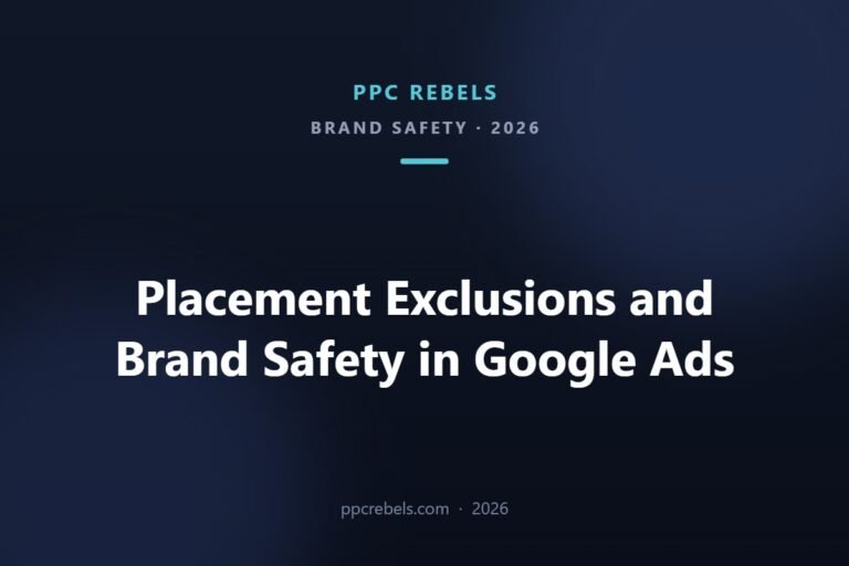 Placement exclusions and brand safety in Google Ads 2026 — controlling where ads appear, PPC Rebels