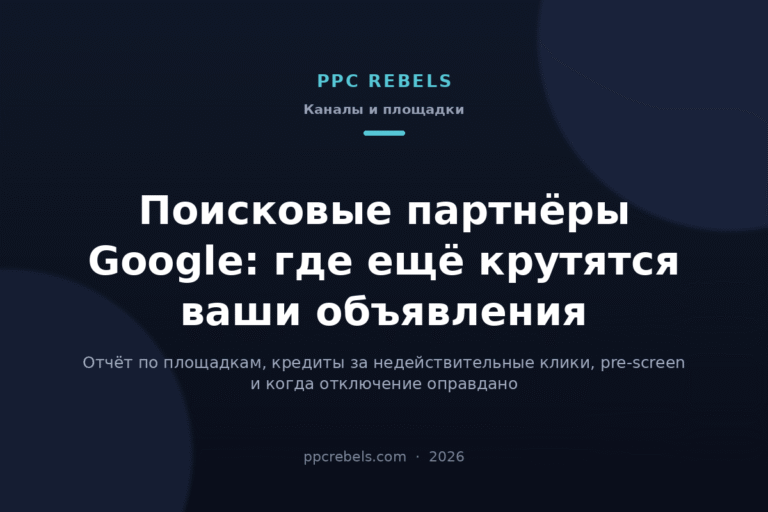 Поисковые партнёры Google и сеть Search Partner Network 2026 — материал блога PPC Rebels