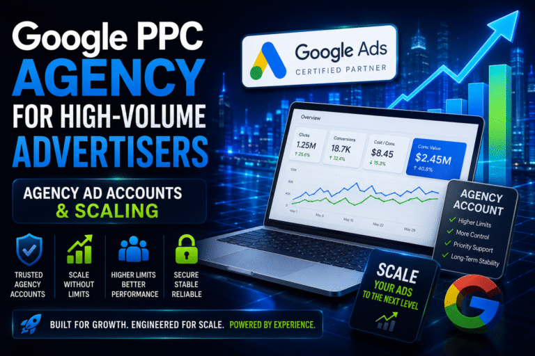 Google PPC Agency for High-Volume Advertisers — Agency Ad Accounts & Scaling