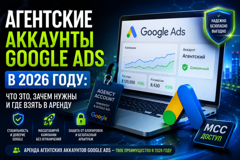 Агентские аккаунты Google Ads в 2026: что это, зачем нужны и где взять в аренду
