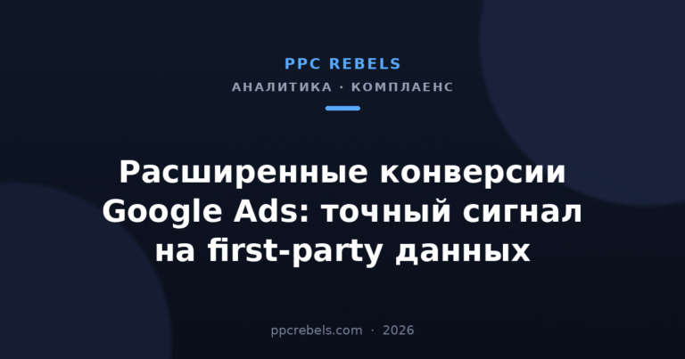 Расширенные конверсии Google Ads — обложка статьи PPC Rebels