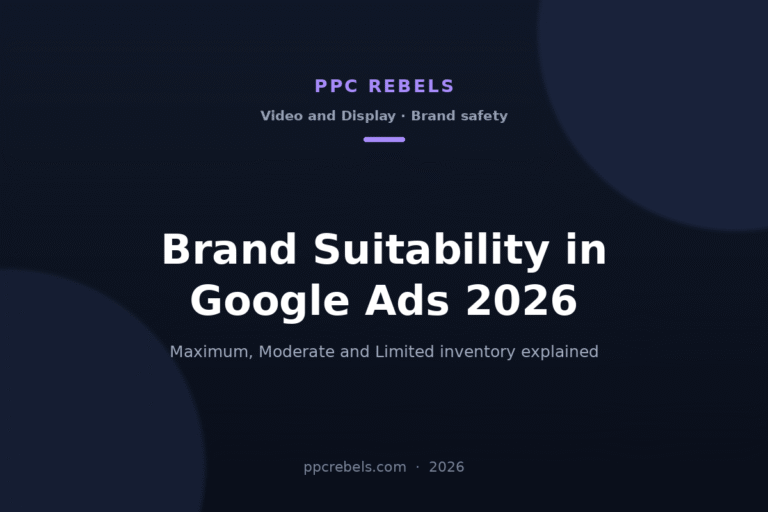 PPC Rebels 2026 article cover: Maximum, Moderate and Limited inventory modes in Google Ads
