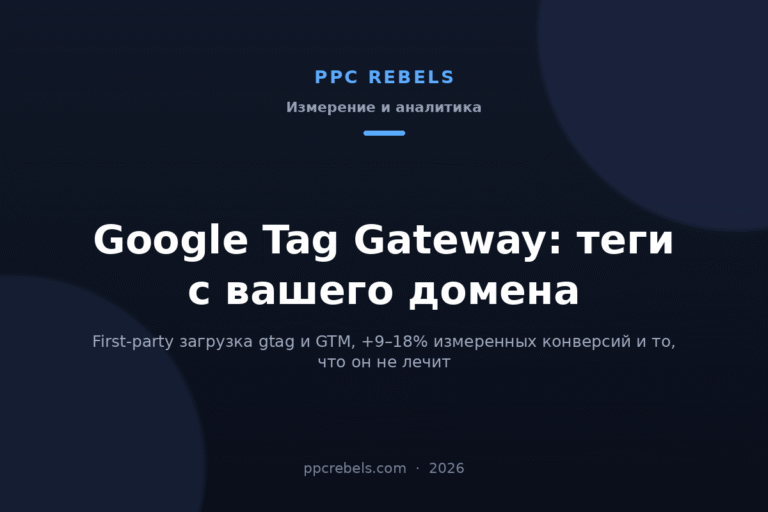 Google tag gateway 2026: first-party доставка тегов Google — статья блога PPC Rebels