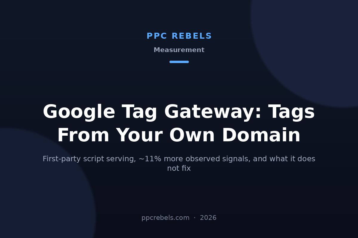 Google Tag Gateway 2026: first-party delivery of Google tags — PPC Rebels blog article