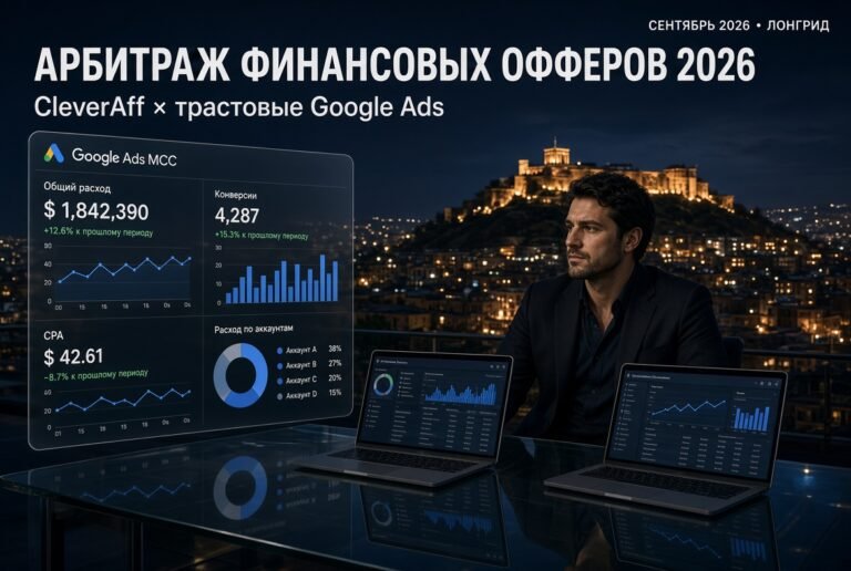 Арбитраж финансовых офферов 2026: CleverAff и Google Ads