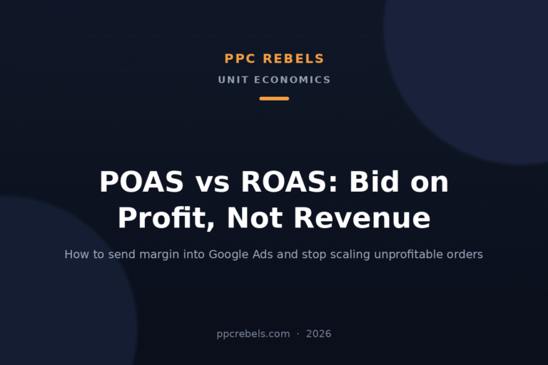 POAS vs ROAS: How to Bid Google Ads on Profit, Not Revenue in 2026