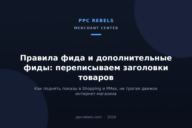 Правила фида Merchant Center: как переписать заголовки товаров без разработчиков
