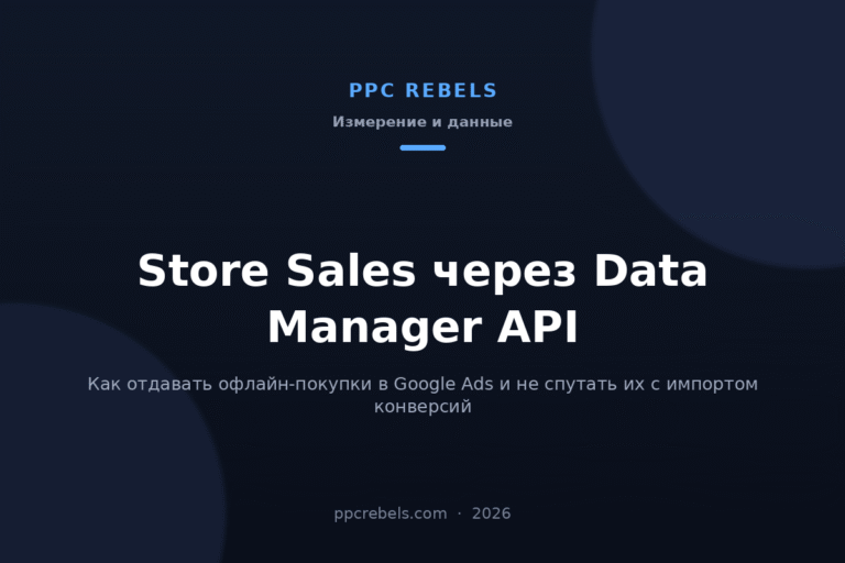 Store Sales в Google Ads 2026: офлайн-покупки через Data Manager API — материал блога PPC Rebels