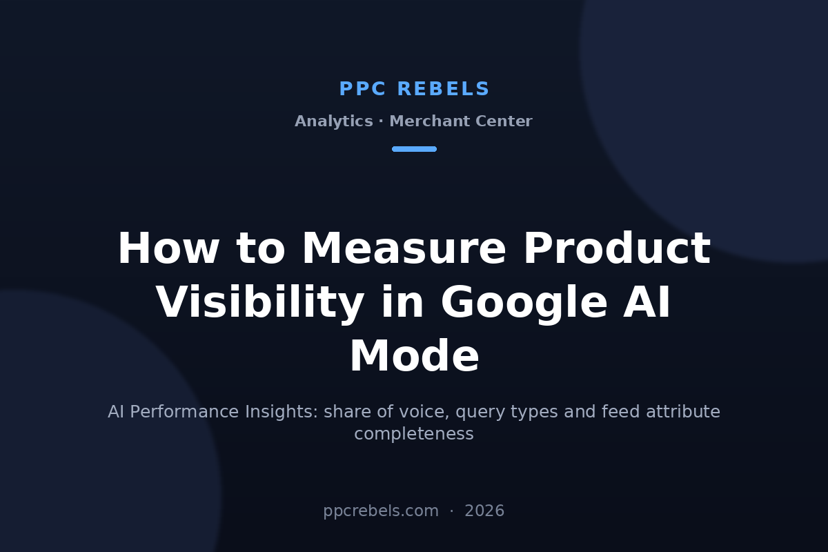 AI Performance Insights Merchant Center 2026: measuring product visibility in AI Mode — PPC Rebels