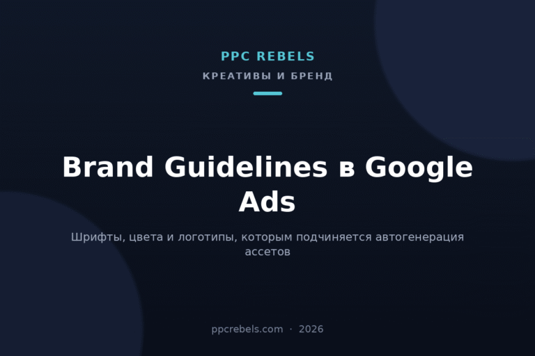Brand Guidelines в Google Ads 2026: шрифты, цвета и логотипы для автогенерации — блог PPC Rebels