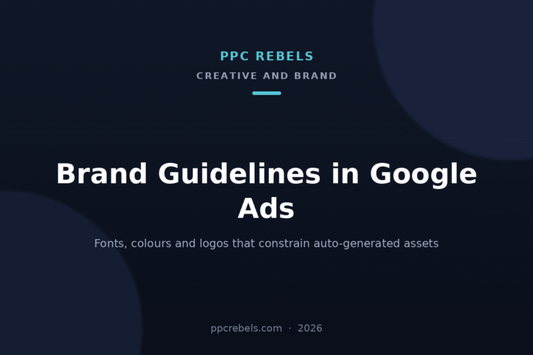 Brand guidelines in Google Ads 2026: fonts, colours and logos for auto-generated creative — PPC Rebels blog