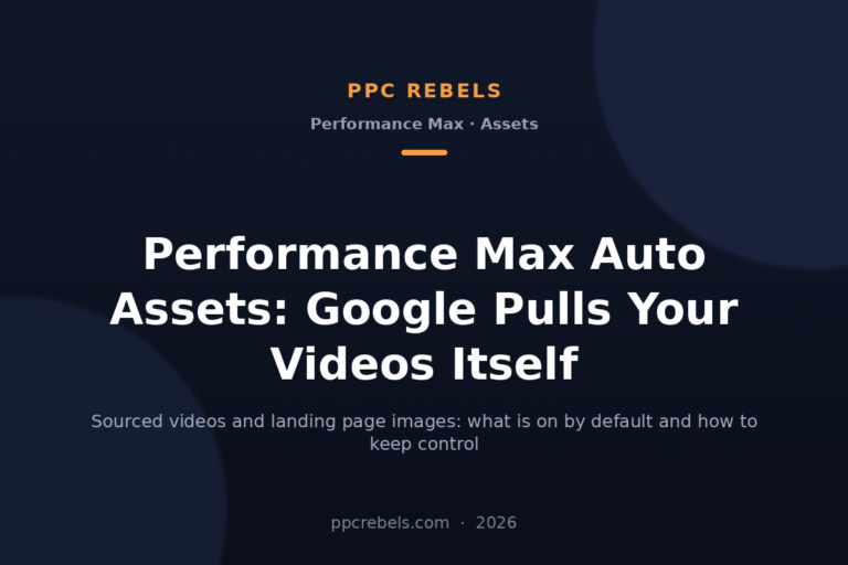 Performance Max auto assets 2026: Google sources your videos and images — PPC Rebels guide