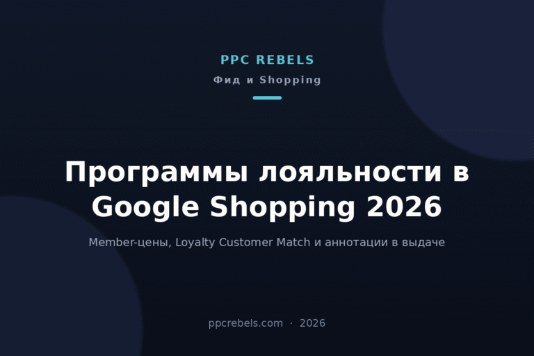 Обложка статьи PPC Rebels про программы лояльности в Google Shopping 2026