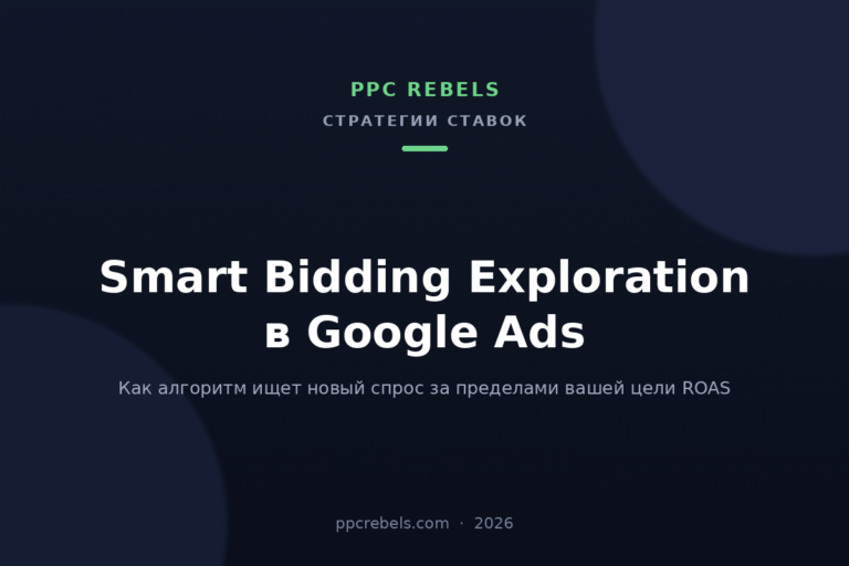 Smart Bidding Exploration в Google Ads 2026: допуск по ROAS и поиск нового спроса — блог PPC Rebels